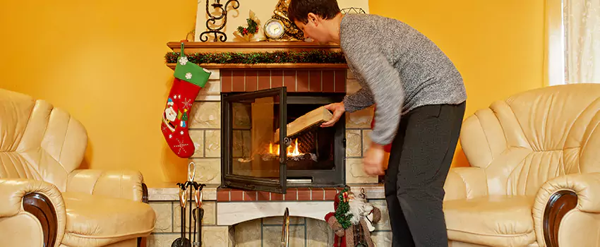 Rusted Metal Fireplace Restoration in Medford, Massachusetts
