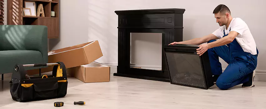 Old Rusted Metal Fireplace Repair And Replacement in Medford, MA